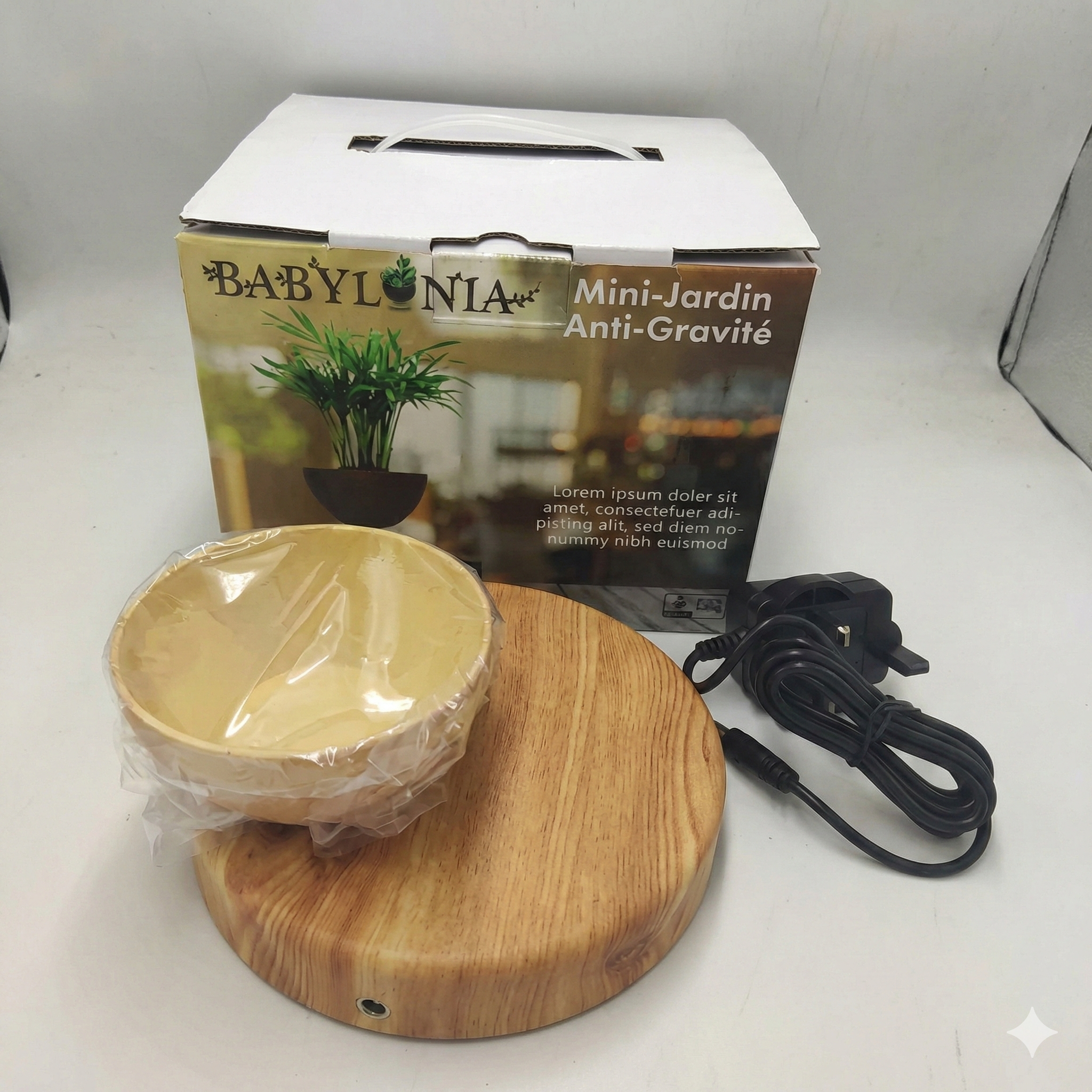 Levitating - Floating Flower Pot with Wood Base ©